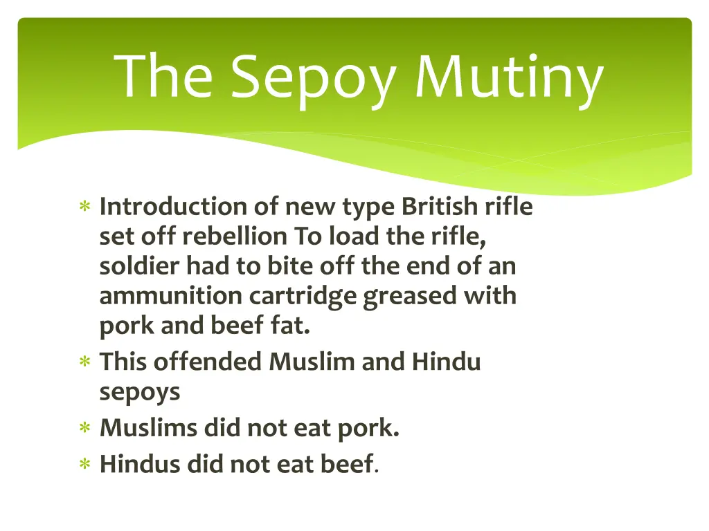 the sepoy mutiny