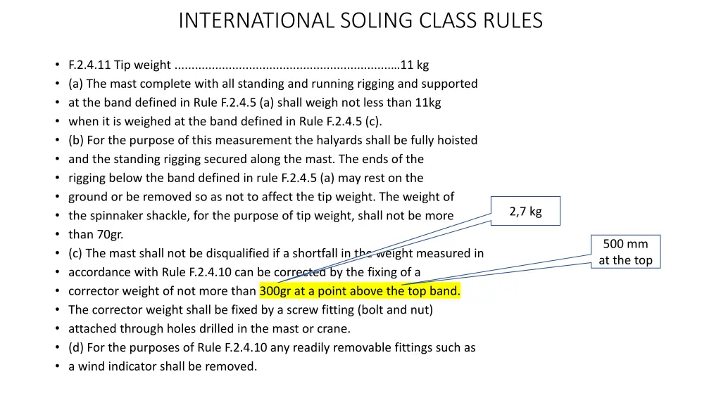 international soling class rules 1