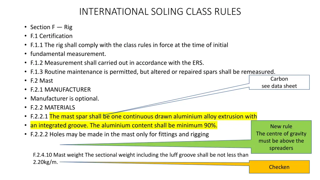 international soling class rules