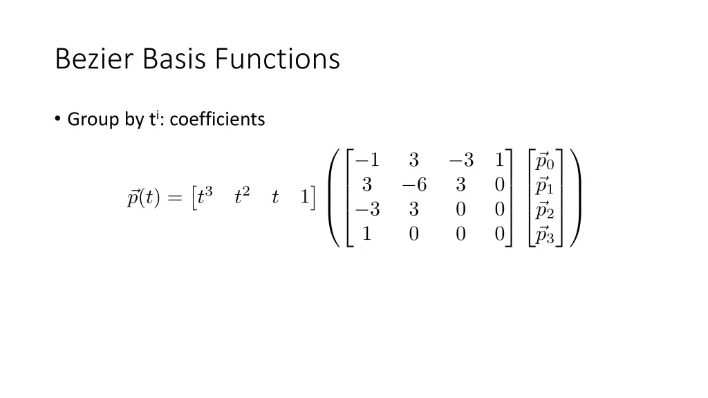 bezier basis functions 1