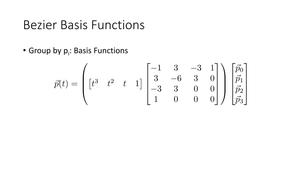 bezier basis functions 2