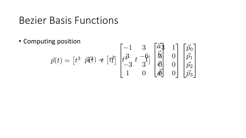 bezier basis functions