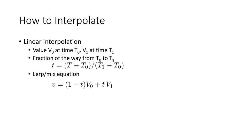 how to interpolate