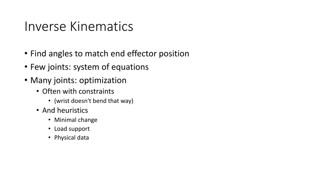 inverse kinematics