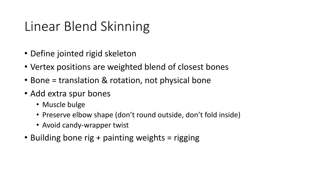 linear blend skinning