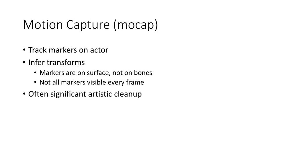 motion capture mocap