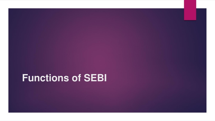 functions of sebi