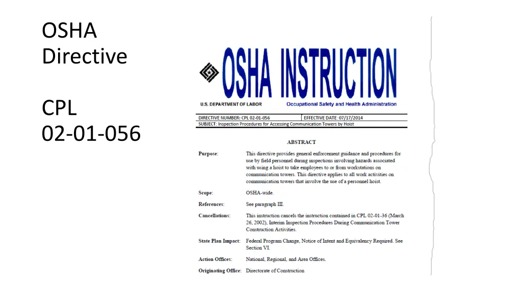 osha directive