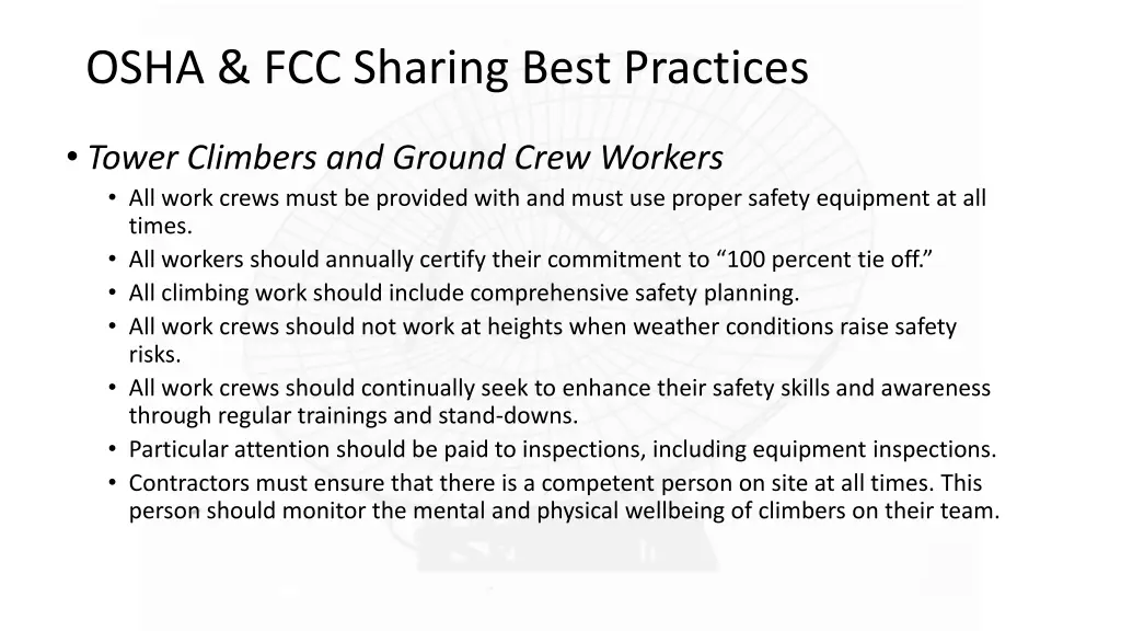 osha fcc sharing best practices 1