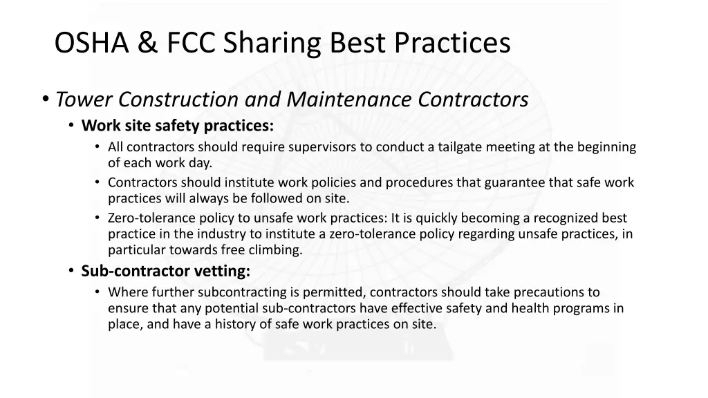 osha fcc sharing best practices 5