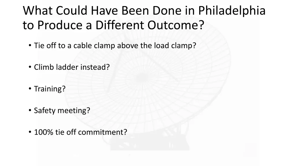 what could have been done in philadelphia