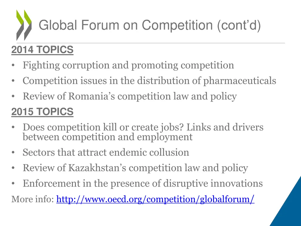 global forum on competition cont d