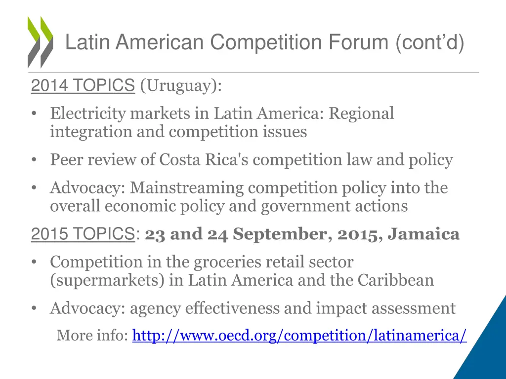 latin american competition forum cont d