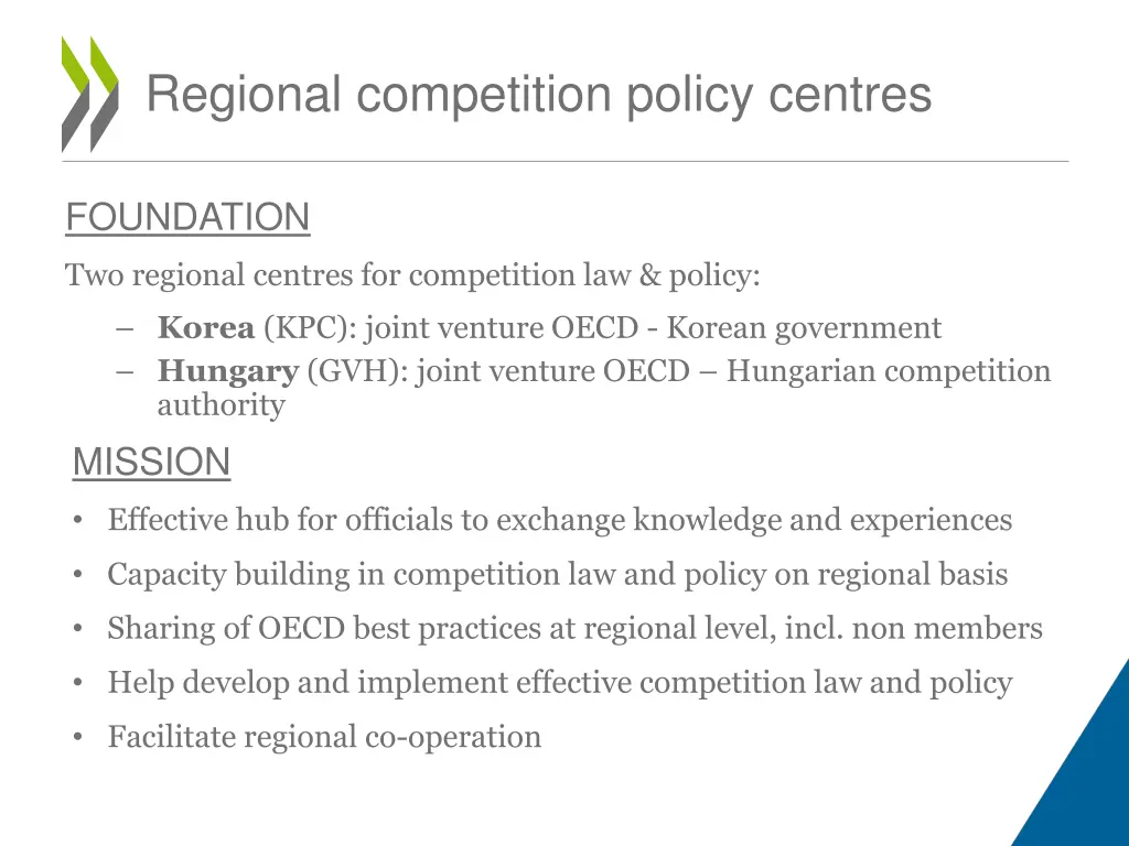 regional competition policy centres