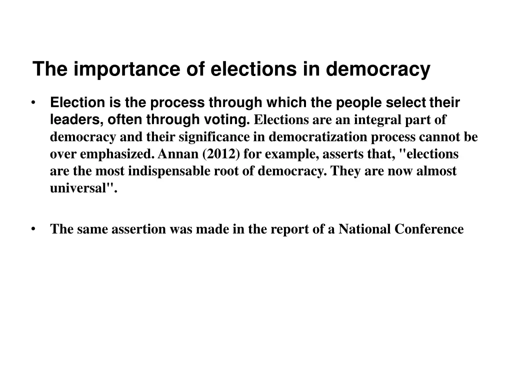 the importance of elections in democracy