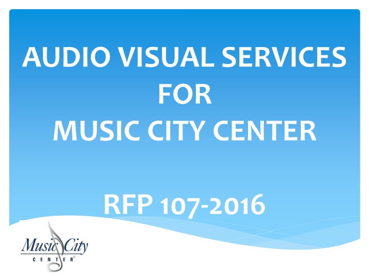 audio visual services for music city center