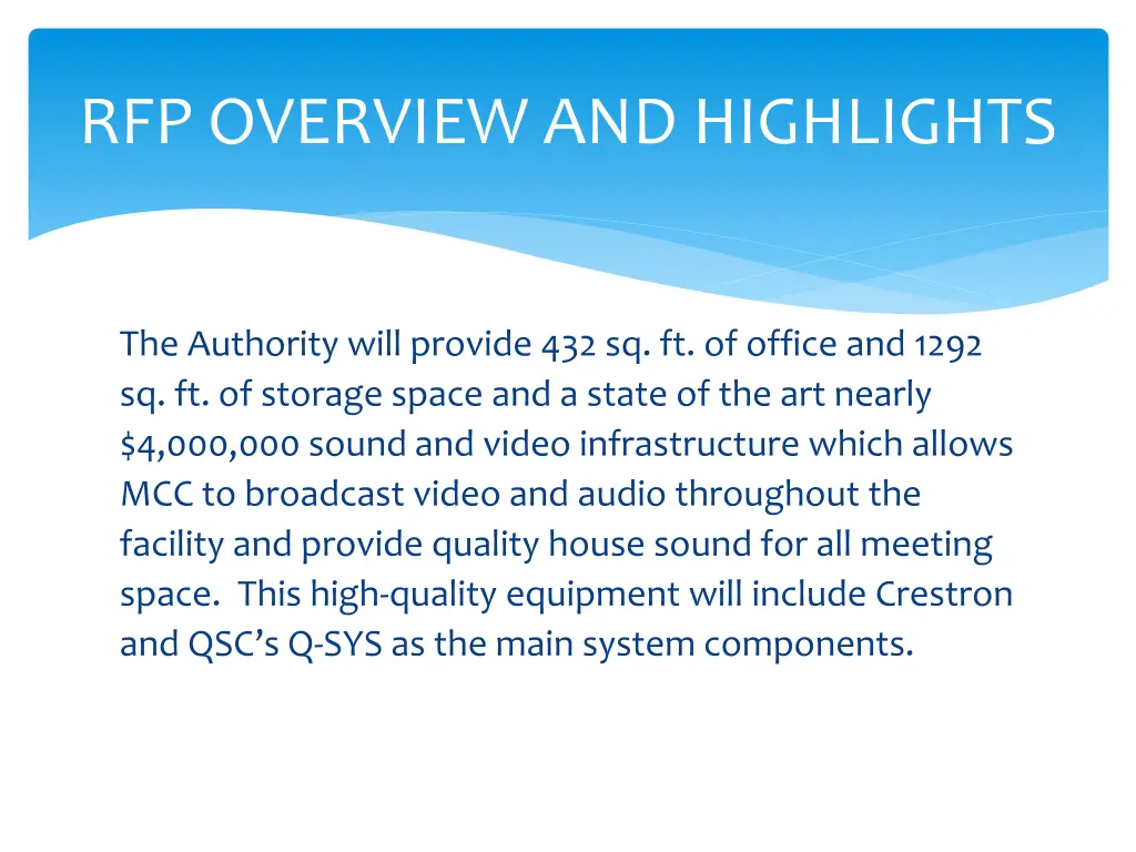 rfp overview and highlights 1