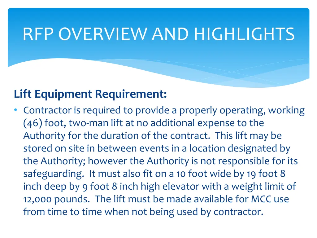 rfp overview and highlights 5