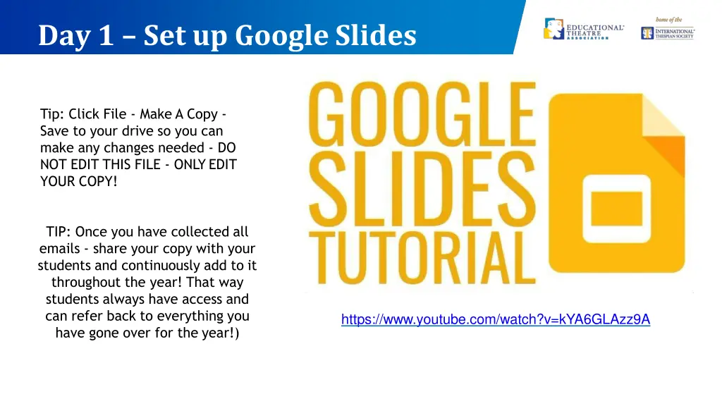 day 1 set up googleslides