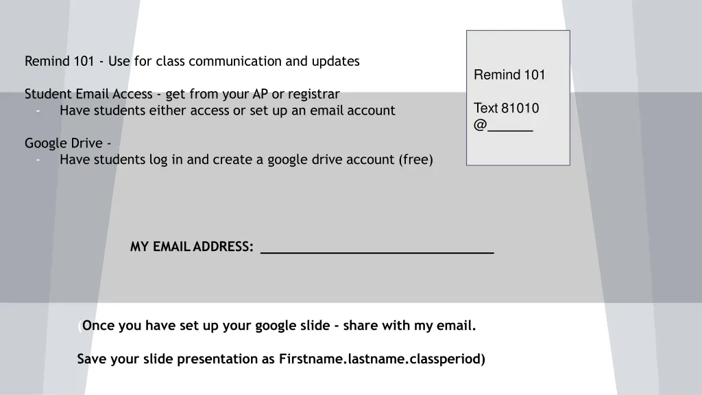 remind 101 use for class communication and updates