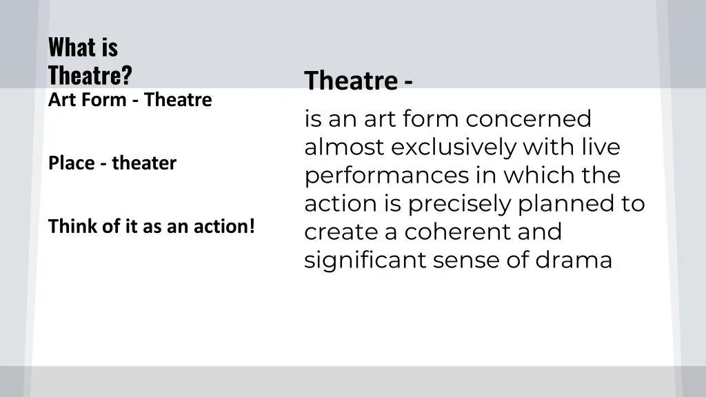 what is theatre