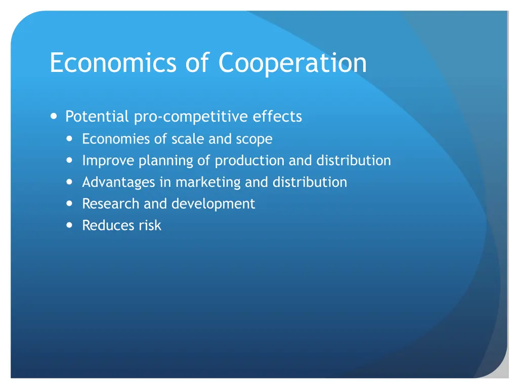 economics of cooperation 1