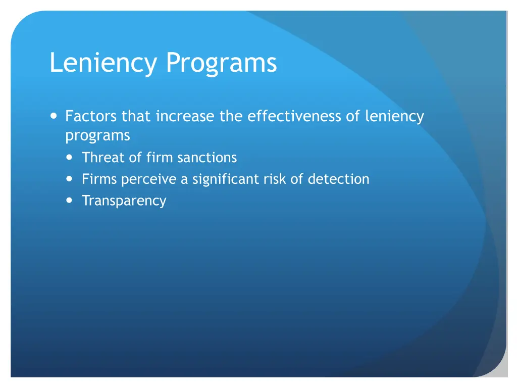 leniency programs 1