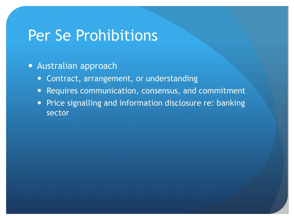 per se prohibitions 2