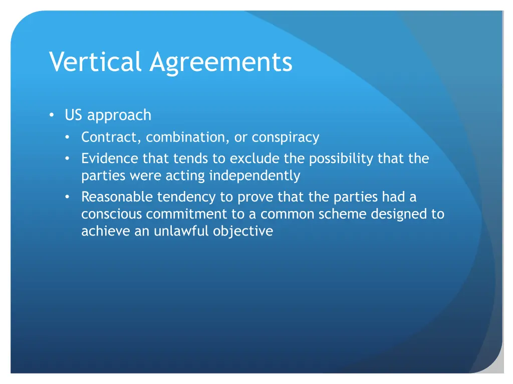 vertical agreements 2