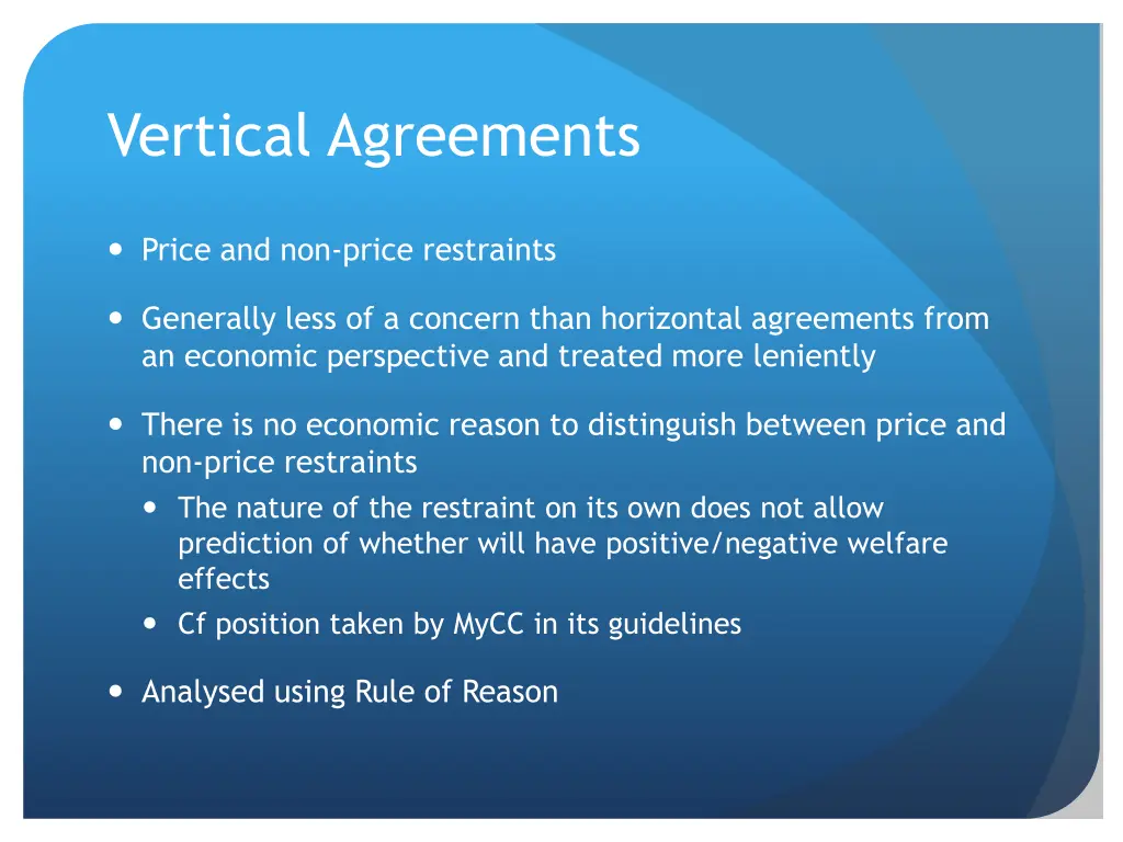 vertical agreements