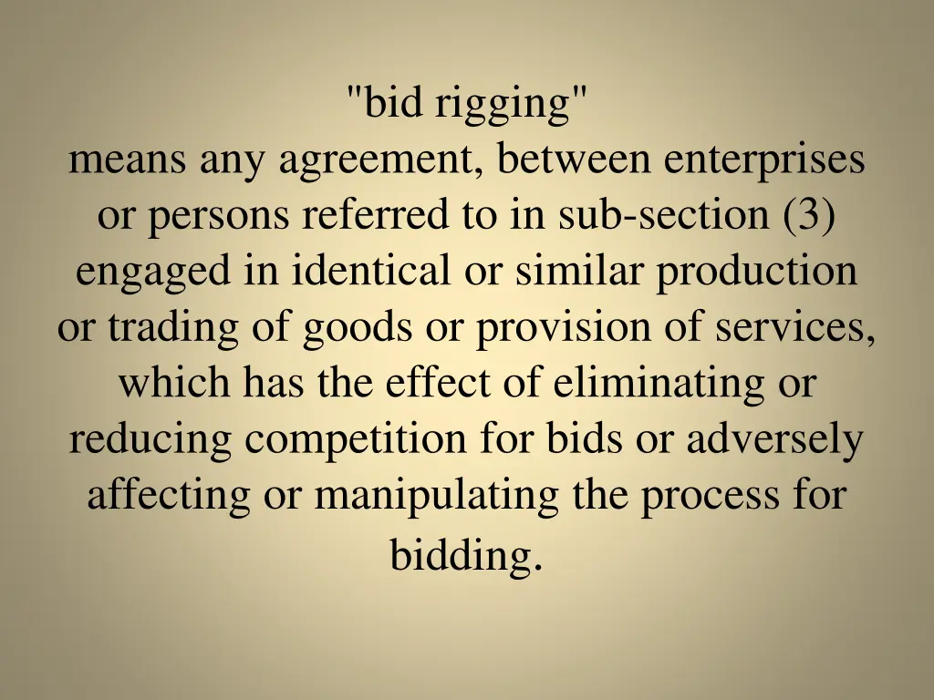 bid rigging