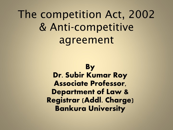 the competition act 2002 anti competitive