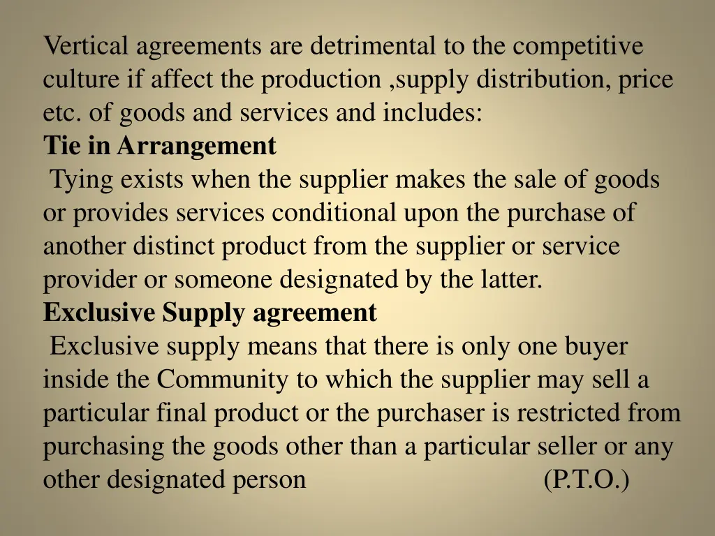 vertical agreements are detrimental