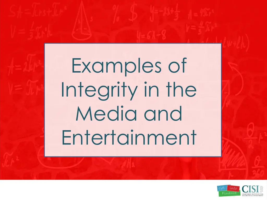 examples of integrity in the media