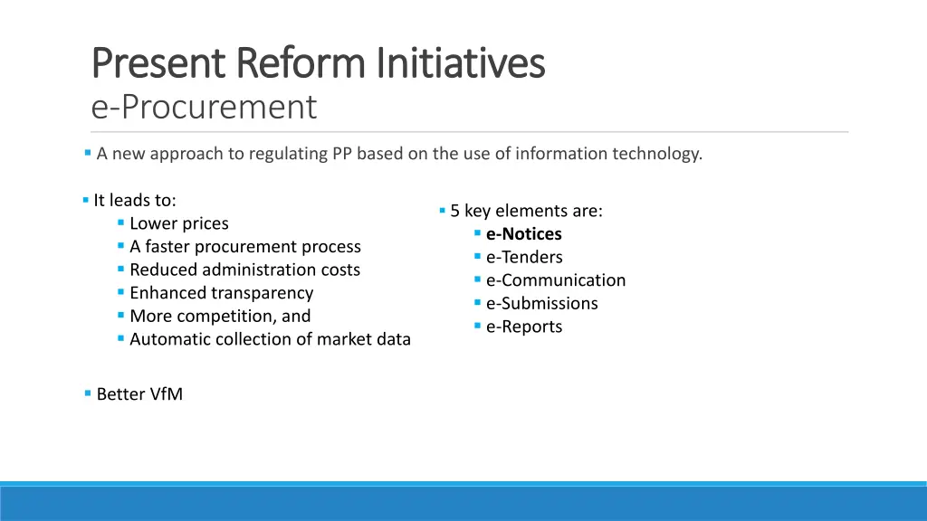 present reform initiatives present reform 4