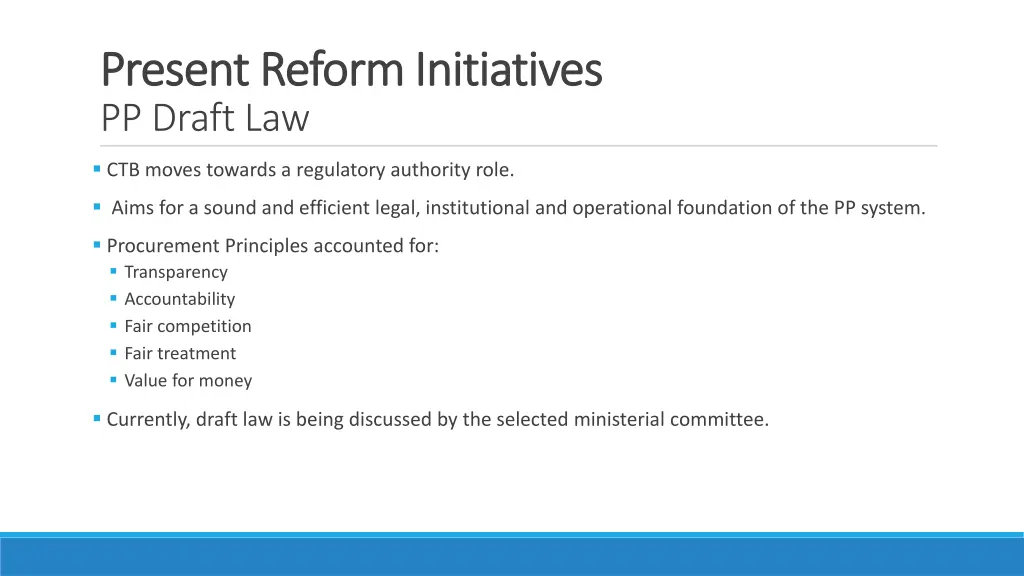 present reform present reform initiatives