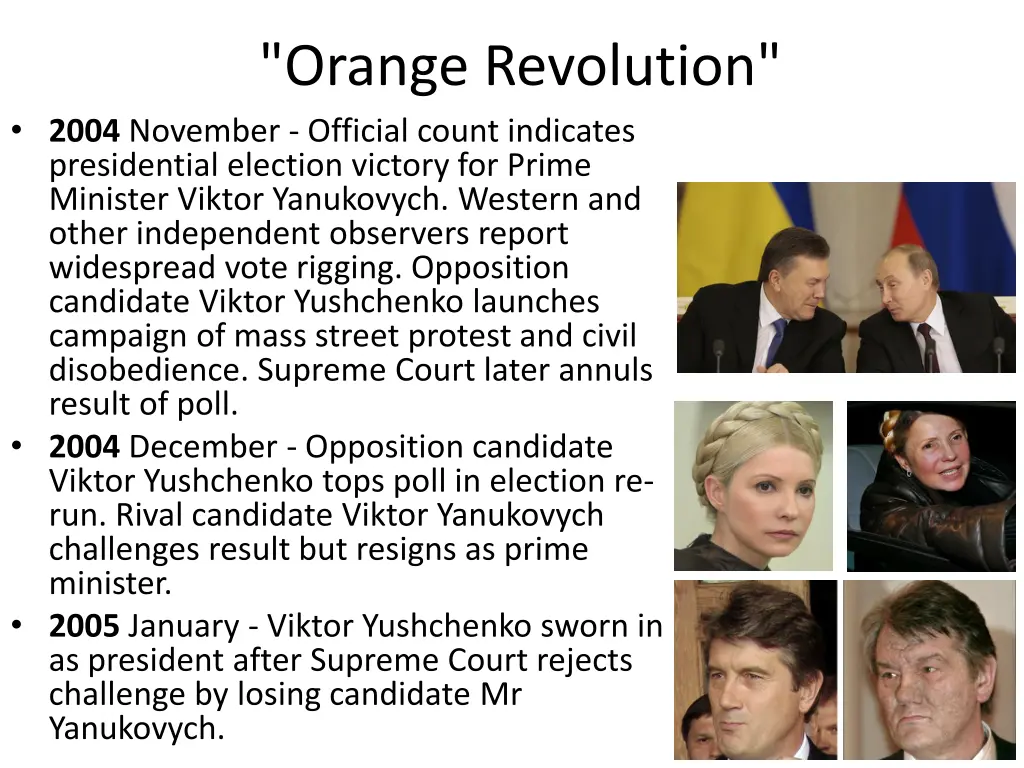 orange revolution 2004 november official count