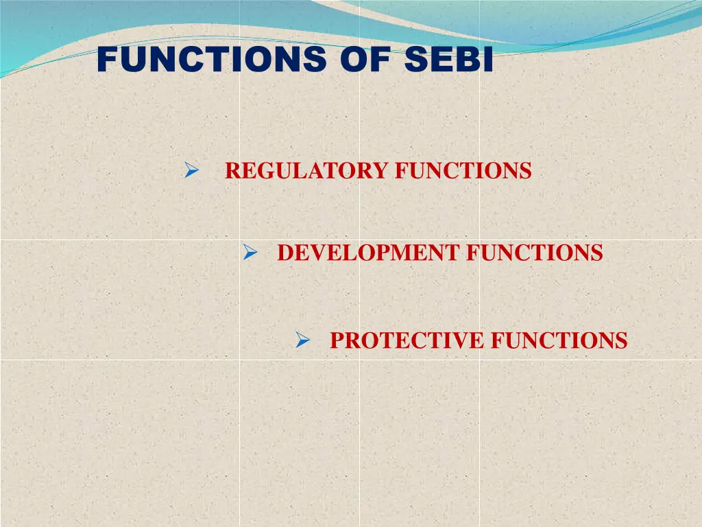 functions of sebi