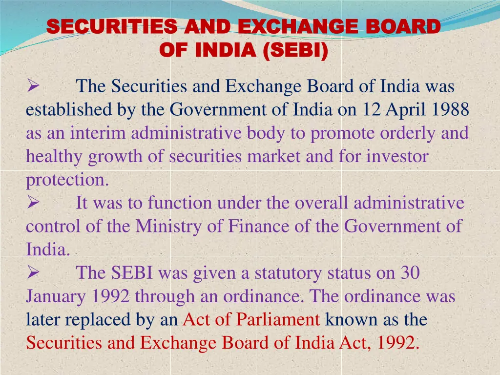 securities and exchange board securities