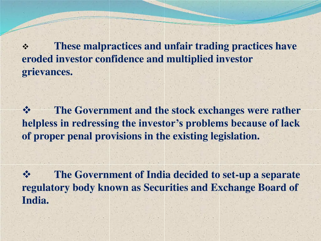 these malpractices and unfair trading practices