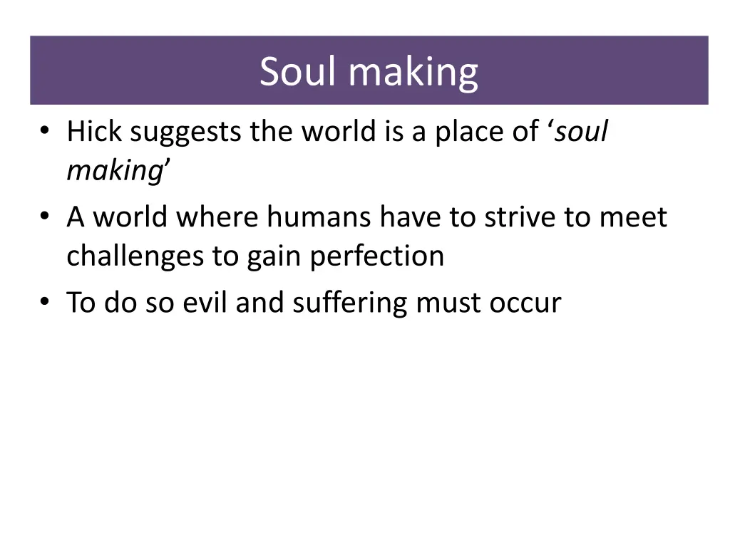 soul making