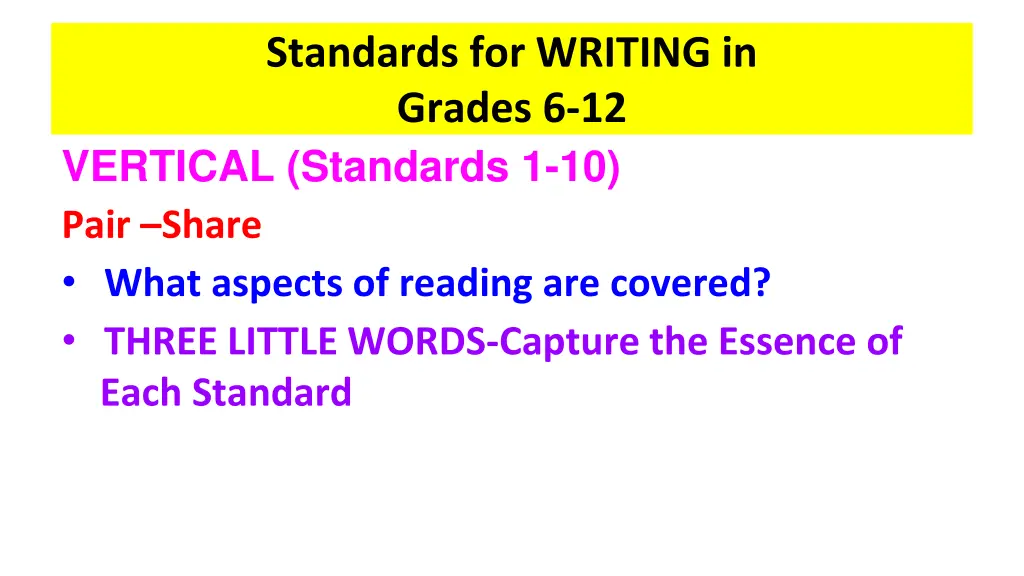 standards for writing in grades 6 12 vertical