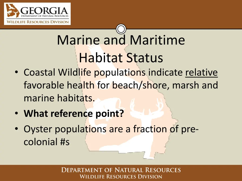 marine and maritime habitat status coastal