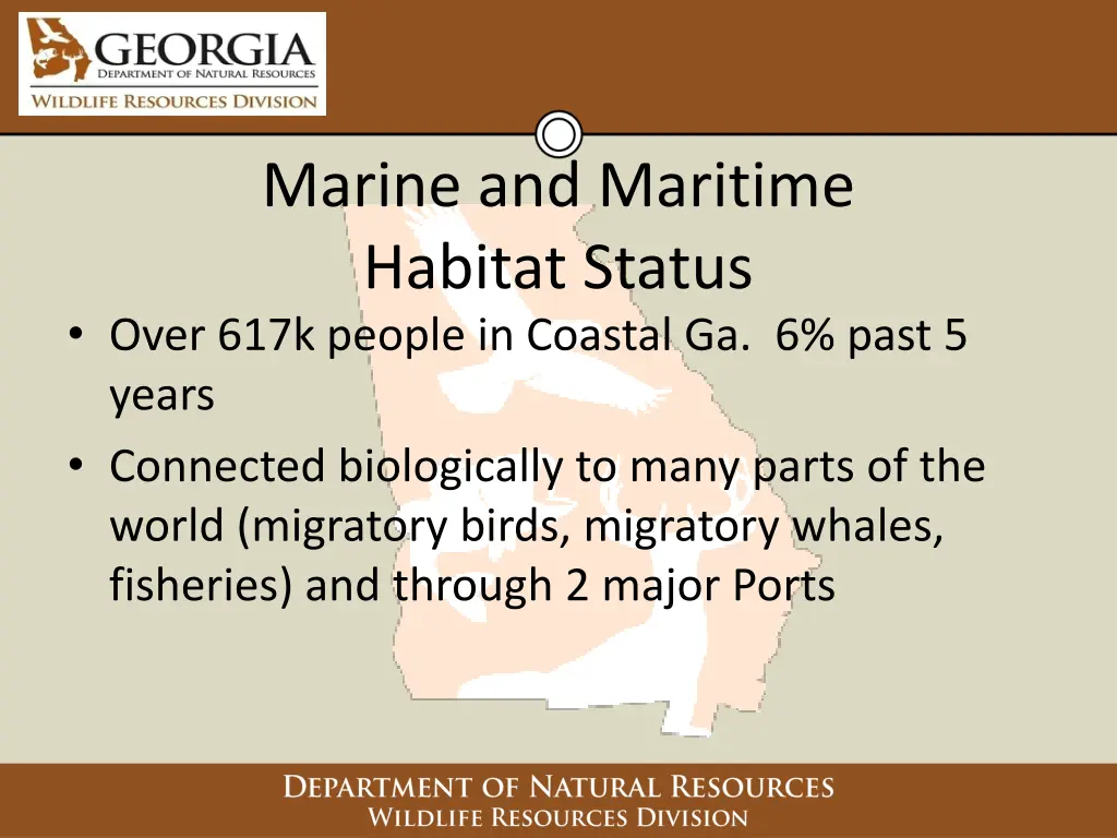 marine and maritime habitat status over 617k