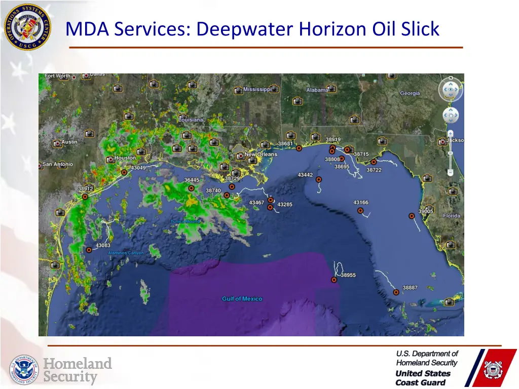 mda services deepwater horizon oil slick