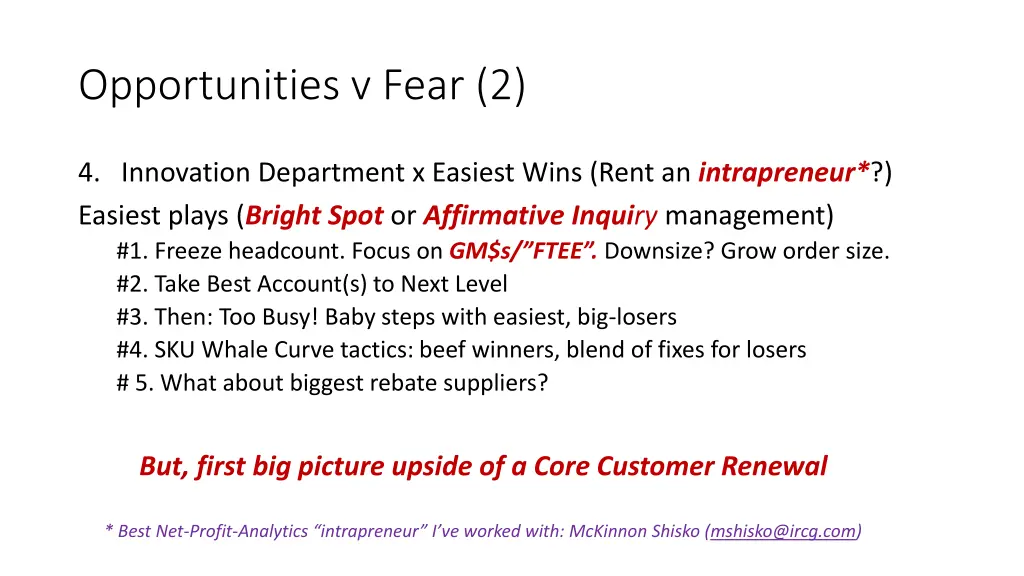 opportunities v fear 2