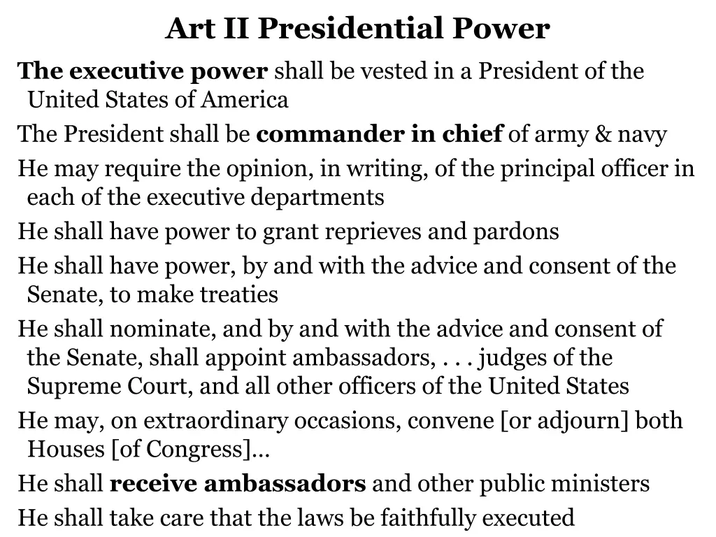 art ii presidential power 3