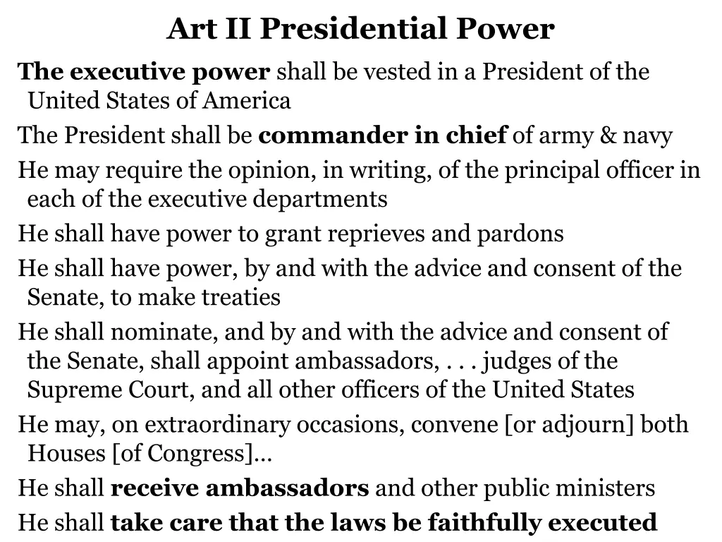 art ii presidential power 4