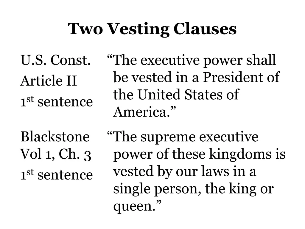 two vesting clauses