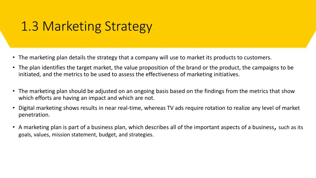 1 3 marketing strategy